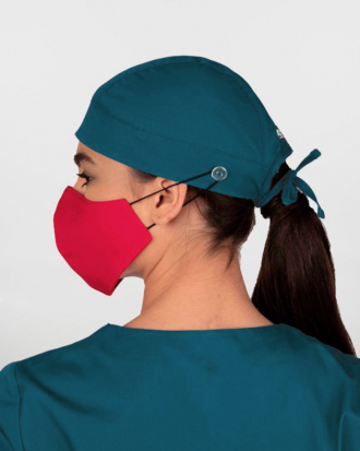 Ιατρικό Unisex σκουφάκι, με κουμπιά στήριξης μάσκας, Hover-407, ΠΕΤΡΟΛ