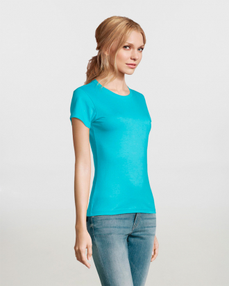 Γυναικείο t-shirt, 100% βαμβάκι 190g/m², σε 36 χρώματα  Sols, Imperial Women-11502, ATOLL BLUE