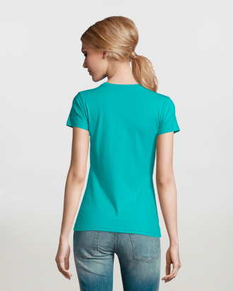 Γυναικείο t-shirt, 100% βαμβάκι 190g/m², σε 36 χρώματα  Sols, Imperial Women-11502, CARRIBEAN BLUE