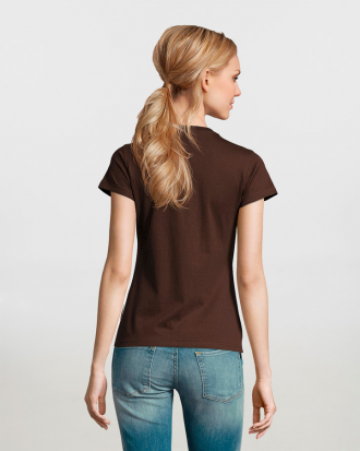 Γυναικείο t-shirt, 100% βαμβάκι 190g/m², σε 36 χρώματα  Sols, Imperial Women-11502, CHOCOLATE