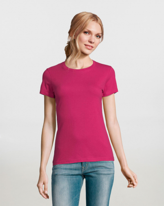 Γυναικείο t-shirt, 100% βαμβάκι 190g/m², σε 36 χρώματα  Sols, Imperial Women-11502, FUCHSIA
