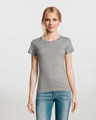 Γυναικείο t-shirt, 100% βαμβάκι 190g/m², σε 36 χρώματα  Sols, Imperial Women-11502, GREY MELANGE