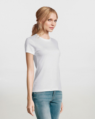 Γυναικείο t-shirt, 100% βαμβάκι 190g/m², σε 36 χρώματα  Sols, Imperial Women-11502, WHITE