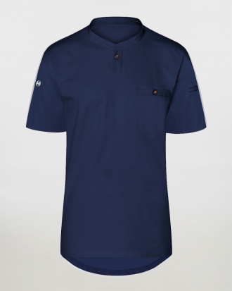 Ανδρική μπλούζα σε γραμμή Slim Fit, με κοντό μανίκι, συνθετική Karlowsky, PERFORMANCE MEN-TM5, NAVY