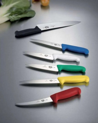 Μαχαίρι κινέζικου τύπου 18cm λαβή Fibrox, Victorinox, 5.4063.18, ΜΑΥΡΟ