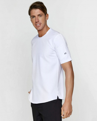 Cool n Soft stretch t-shirt, με πλάτη από ελαστική dryfit microfiber, KOBO-22CTSU4, ΛΕΥΚΟ