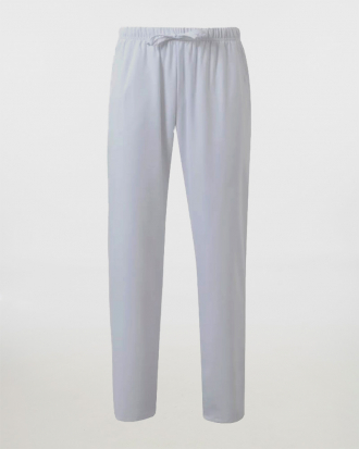 Unisex παντελόνι με ελαστική μέση και 3 τσέπες, από υγροαπωθητική και αντιμικροβιακή μικροφίμπρα, Velilla, Mista-533007, WHITE