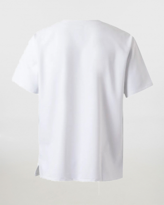 Unisex μπλούζα με λαιμό βε, από υγροαπωθητική και αντιμικροβιακή μικροφίμπρα, Velilla, Mito-535207, WHITE