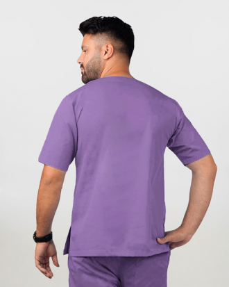 Unisex μπλούζα με λαιμό βε από σύμμικτη καμπαρντίνα, Newton-103.17, ΜΩΒ