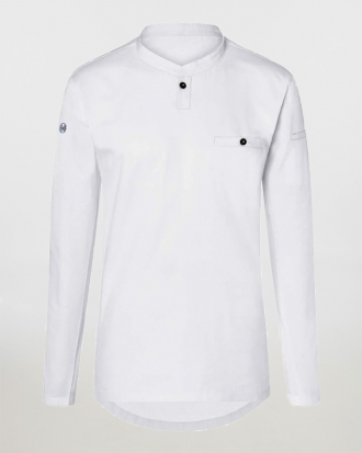 Ανδρική μπλούζα σε γραμμή Slim Fit, με μακρύ μανίκι, συνθετική Karlowsky, PERFORMANCE LS MEN-TM6, WHITE