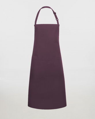 Ολόσωμη ποδιά με 2 μπροστινές τσέπες (75x90), Karlowsky, Bib Apron Basic BLS5, AUBERGINE