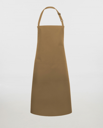 Ολόσωμη ποδιά με 2 μπροστινές τσέπες (75x90), Karlowsky, Bib Apron Basic BLS5, CAMEL