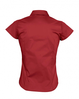 Γυναικείο κοντομάνικο stretch πουκάμισο Sols, Excess-17020, CARDINAL RED