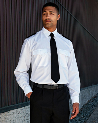 Ανδρικό πουκάμισο με επωμίδες μακρυμάνικο, Premier, PR210, ΛΕΥΚΟ