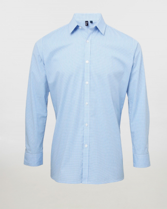 Ανδρικό πουκάμισο μακρυμάνικο, Premier, PR220, LIGHT BLUE/WHITE