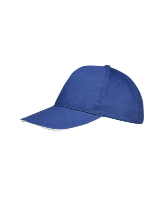 Καπέλο πεντάφυλλο τζόκεϊ Sol’s, Sunny-88110, ROYAL/WHITE