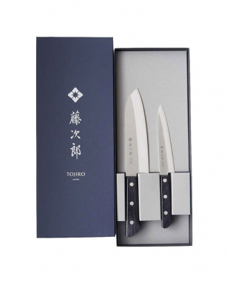 Σετ μαχαιριών 2τμχ.σε συσκευασία δώρου Basic της Tojiro TBS-200, ΜΑΥΡΟ