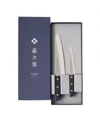 Σετ μαχαιριών 2 τμχ σε συσκευασία δώρου Tojiro Basic, Tojiro TBS-210, ΜΑΥΡΟ