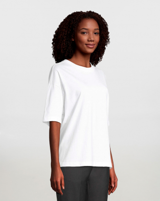 Γυναικείο Oversized T-shirt, Sols, Boxy Women-03807, WHITE