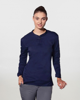 Γυναικεία μπλούζα σε γραμμή Slim Fit, με μακρύ μανίκι, συνθετική, Karlowsky, PERFORMANCE LS LADY-TF4, NAVY