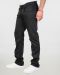 Παντελόνι με 4 τσέπες και ζωνάρι στη μέση, Braxton-311.17, ΜΑΥΡΟ